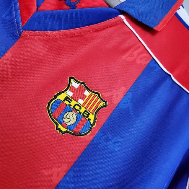 Barcelona Retro Shirt 92/95 - Kappa - Blue and Maroon