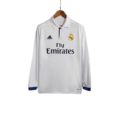 Adidas 2016/17 Real Madrid Retro Long Sleeve Shirt Men's White