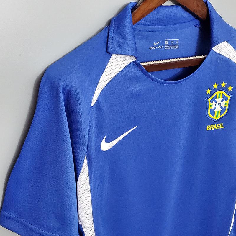 Nike 2002/03 Brazil II Away Retro Shirt Men Blue