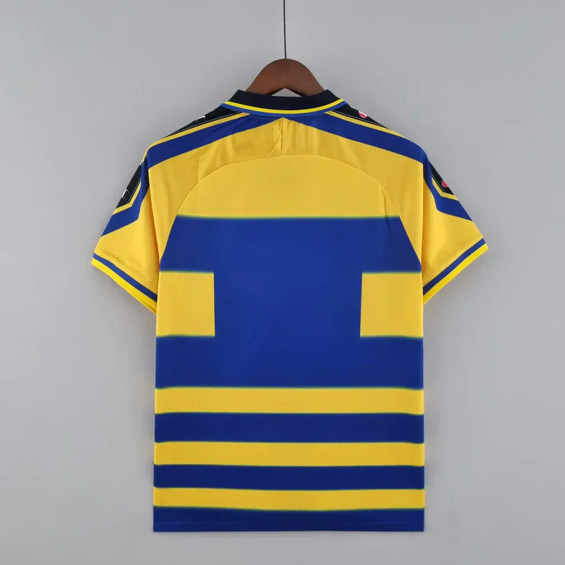 Parma I Champion 1999/00 Men's Retro Shirt Yellow and Blue