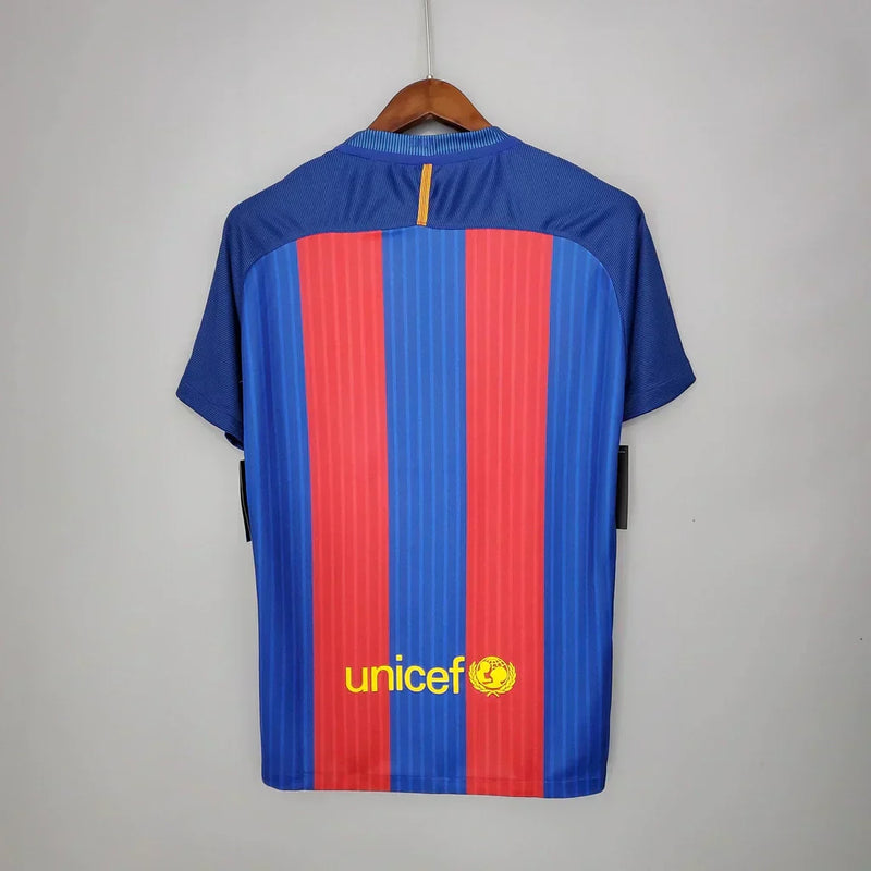 Nike 2016/17 Barcelona I Home Retro Shirt Men's Blue Maroon