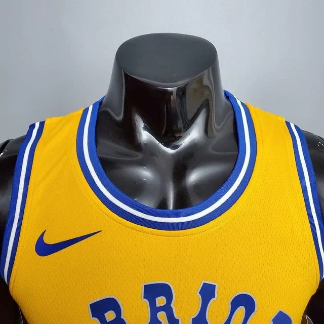 Golden State Warriors Yellow and Blue Tank Top - Nike - Men's 