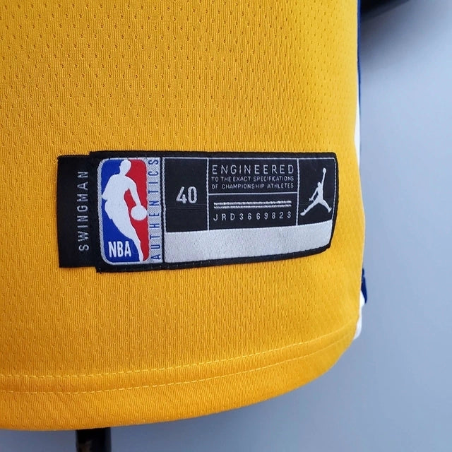 Golden State Warriors Yellow and Blue Tank Top - Nike - Men's 