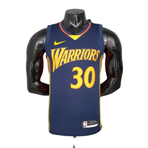 Golden State Warriors Blue and Orange Tank Top - Nike - Men's 