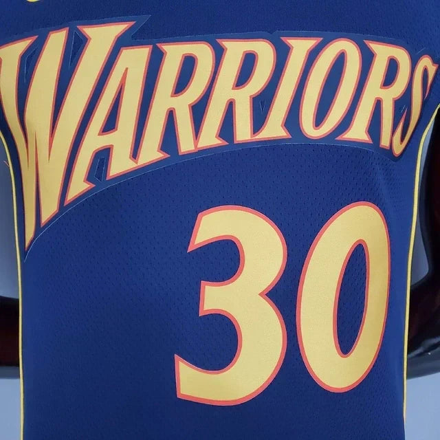 Golden State Warriors Blue and Orange Tank Top - Nike - Men's 