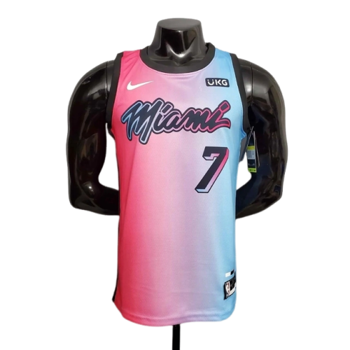 Miami Heat Pink and Blue NBA Tank Top - Nike - Men's 