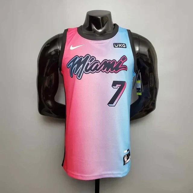 Miami Heat Pink and Blue NBA Tank Top - Nike - Men's 