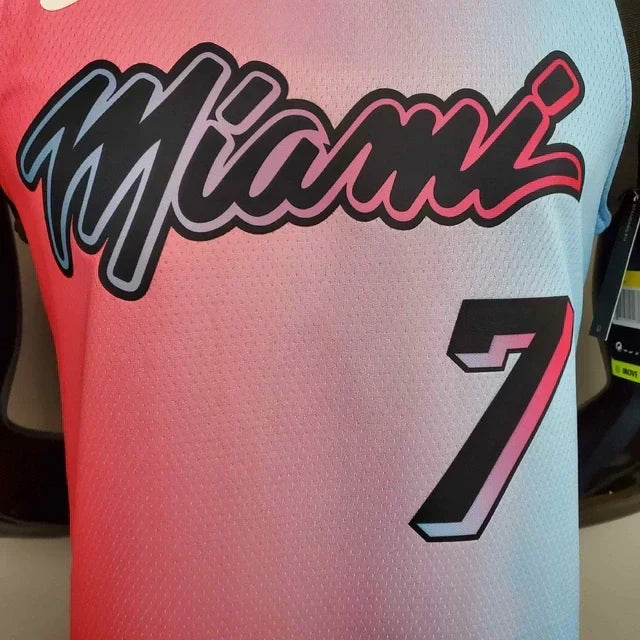 Miami Heat Pink and Blue NBA Tank Top - Nike - Men's 