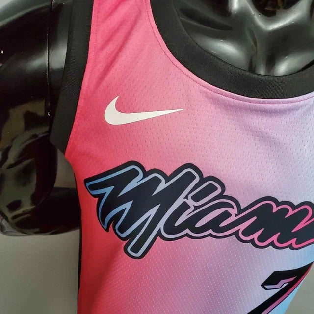 Miami Heat Pink and Blue NBA Tank Top - Nike - Men's 