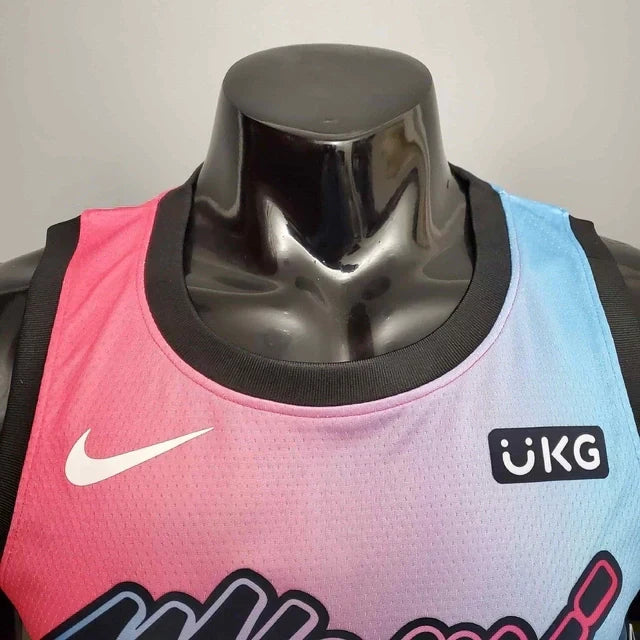 Miami Heat Pink and Blue NBA Tank Top - Nike - Men's 