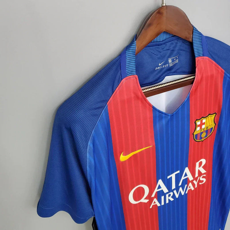 Nike 2016/17 Barcelona I Home Retro Shirt Men's Blue Maroon