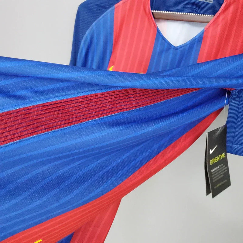Nike 2016/17 Barcelona I Home Retro Shirt Men's Blue Maroon