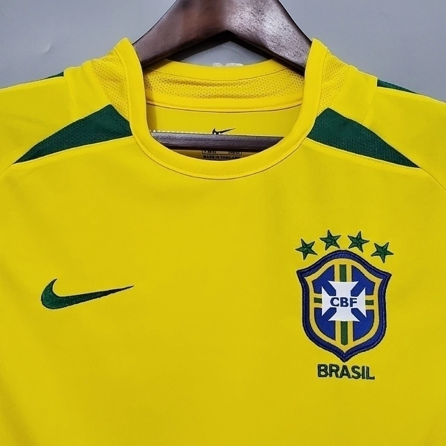 Nike 2002/03 Brazil National Team I Home Retro Shirt Men's Yellow