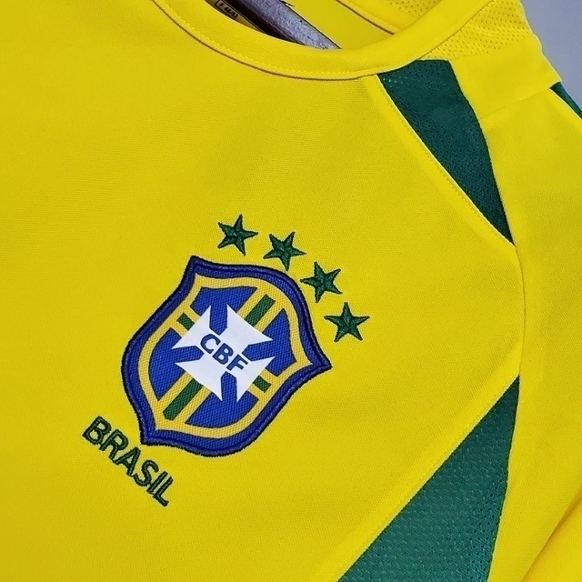 Nike 2002/03 Brazil National Team I Home Retro Shirt Men's Yellow