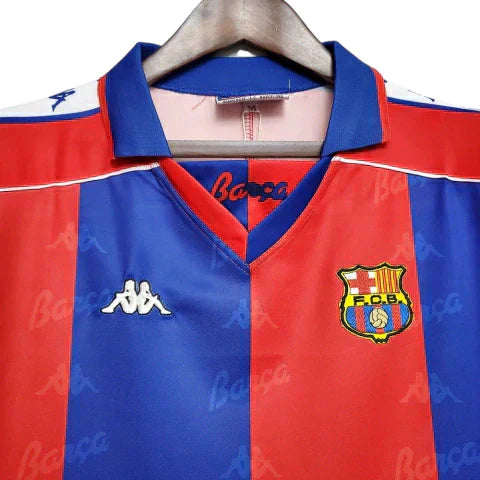 Barcelona Retro Shirt 92/95 - Kappa - Blue and Maroon