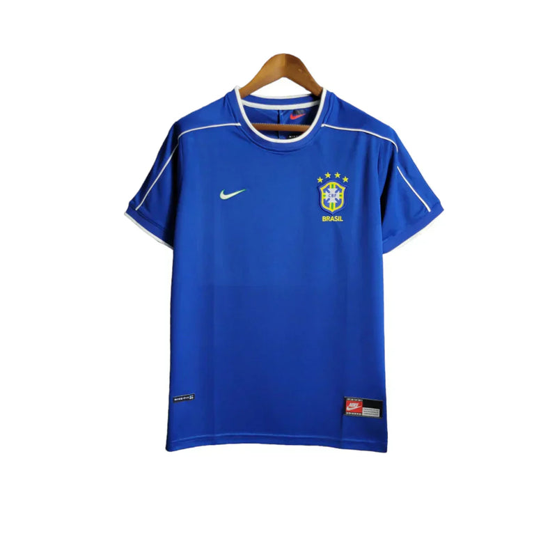 Nike Men's Brazil National Team II Away Retro Shirt 1998/99 Blue