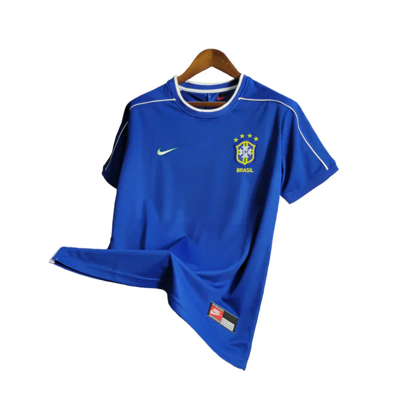 Nike Men's Brazil National Team II Away Retro Shirt 1998/99 Blue