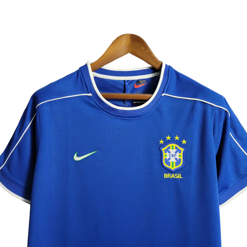 Nike Men's Brazil National Team II Away Retro Shirt 1998/99 Blue