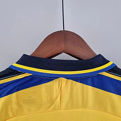 Parma I Champion 1999/00 Men's Retro Shirt Yellow and Blue